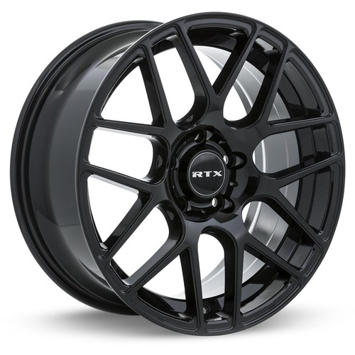 One 18x8 black alloy - black, rim